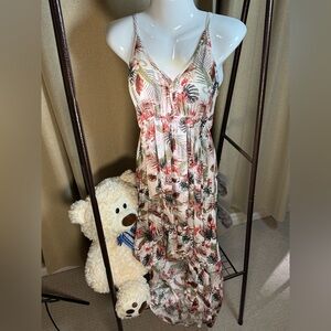 Tropical Print Mini Dress